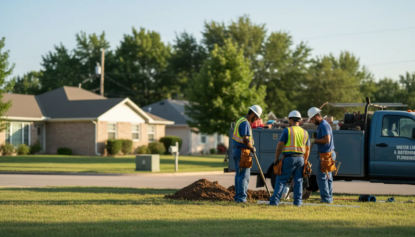 Residential water line and bathroom plumbing service in Hickman, TN